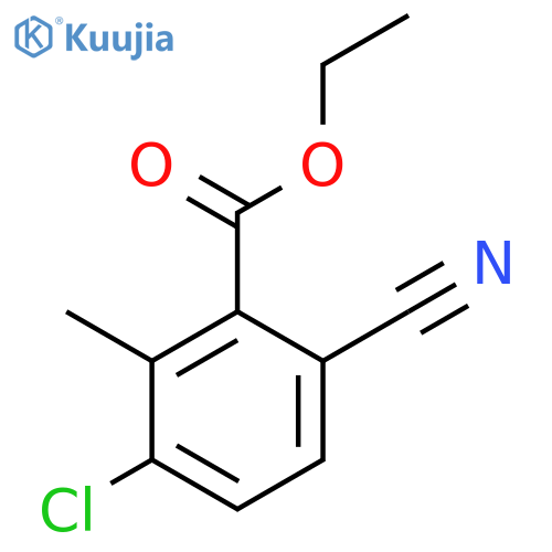 Ethyl 3-chloro-6-cyano-2-methylbenzoate structure