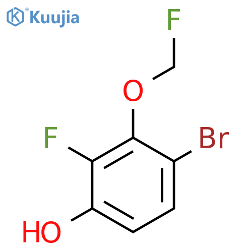 4-Bromo-2-fluoro-3-(fluoromethoxy)phenol structure