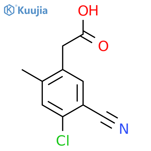 4-Chloro-5-cyano-2-methylphenylacetic acid structure