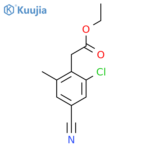Ethyl 2-chloro-4-cyano-6-methylphenylacetate structure