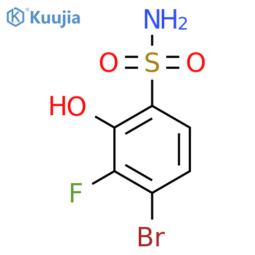 4-Bromo-3-fluoro-2-hydroxybenzenesulfonamide structure