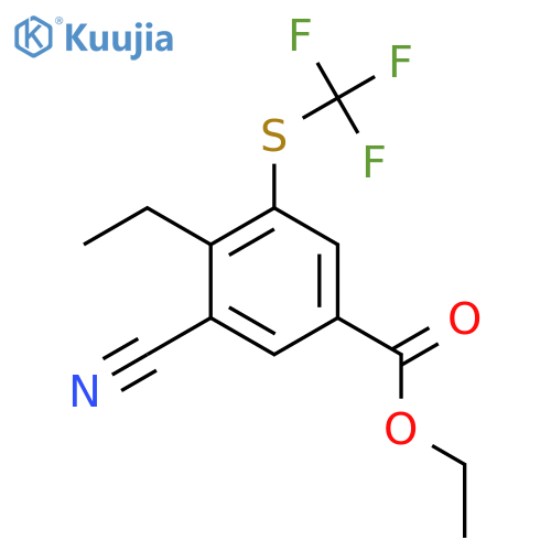 Ethyl 3-cyano-4-ethyl-5-(trifluoromethylthio)benzoate structure