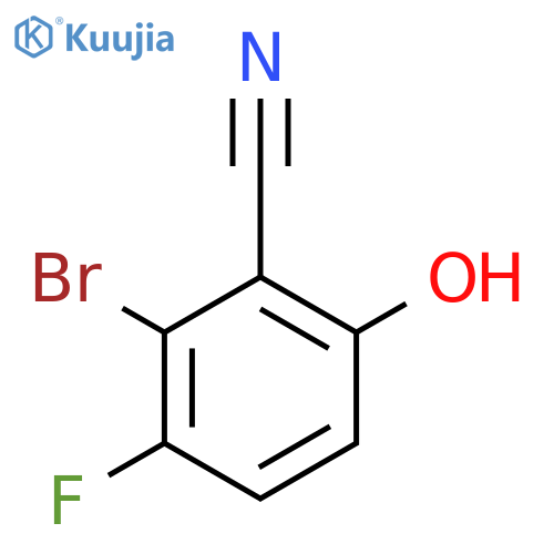 2-Bromo-3-fluoro-6-hydroxybenzonitrile structure