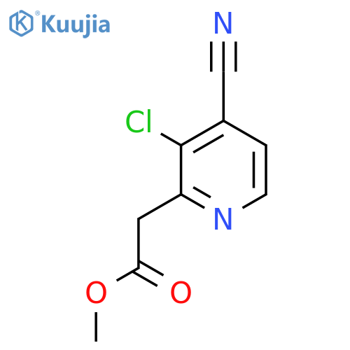 Methyl 3-chloro-4-cyanopyridine-2-acetate structure