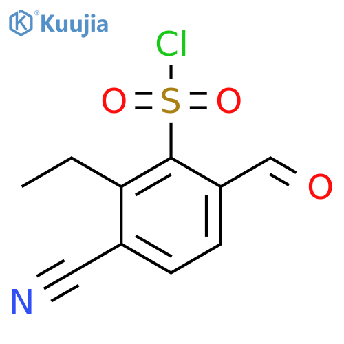 3-Cyano-2-ethyl-6-formylbenzenesulfonyl chloride structure