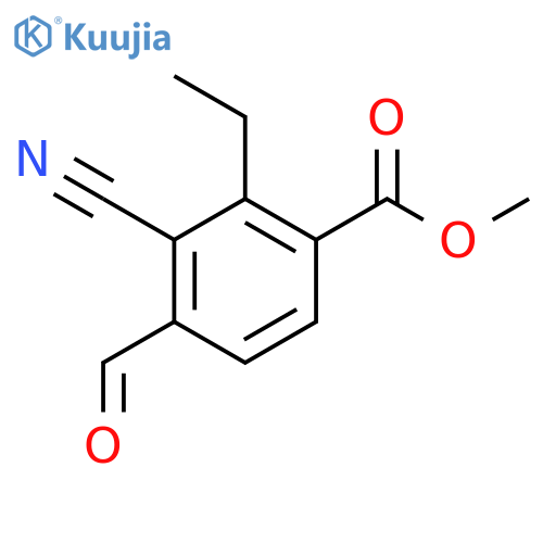 Methyl 3-cyano-2-ethyl-4-formylbenzoate structure