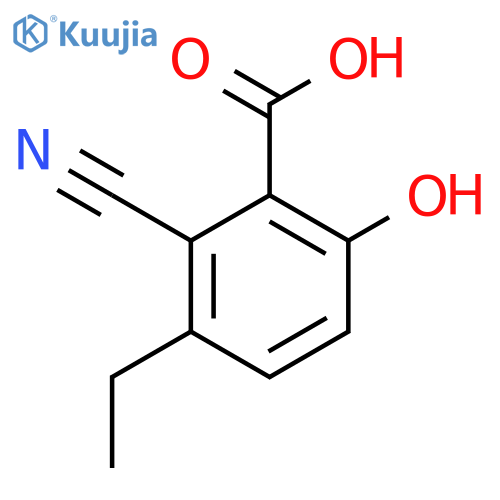 2-Cyano-3-ethyl-6-hydroxybenzoic acid structure