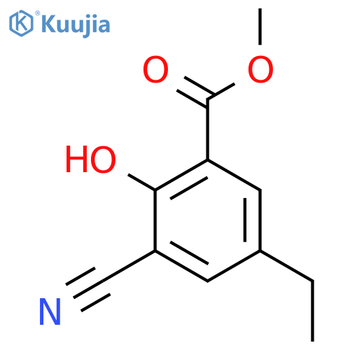 Methyl 3-cyano-5-ethyl-2-hydroxybenzoate structure
