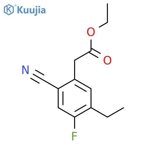 Ethyl 2-cyano-4-fluoro-5-ethylphenylacetate structure