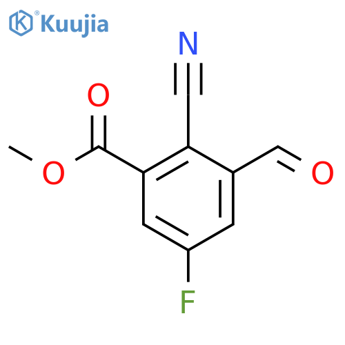 Methyl 2-cyano-5-fluoro-3-formylbenzoate structure