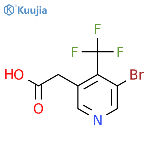 3-Bromo-4-(trifluoromethyl)pyridine-5-acetic acid structure