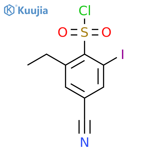 4-Cyano-2-ethyl-6-iodobenzenesulfonyl chloride structure
