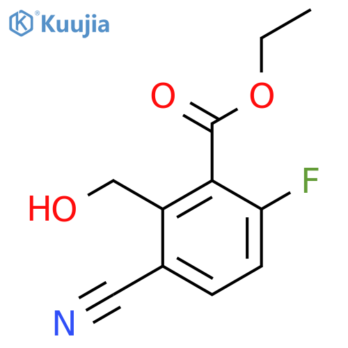 Ethyl 3-cyano-6-fluoro-2-(hydroxymethyl)benzoate structure