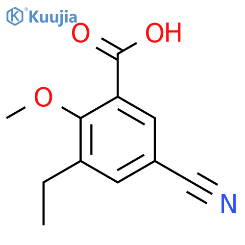 5-Cyano-3-ethyl-2-methoxybenzoic acid structure