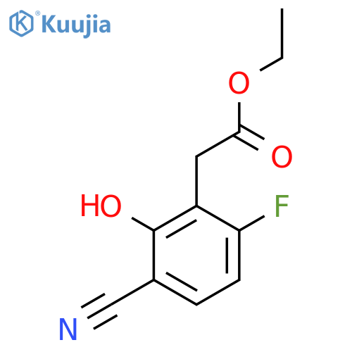 Ethyl 3-cyano-6-fluoro-2-hydroxyphenylacetate structure