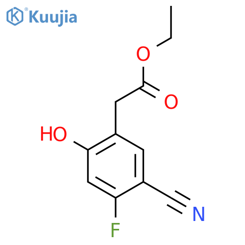 Ethyl 5-cyano-4-fluoro-2-hydroxyphenylacetate structure