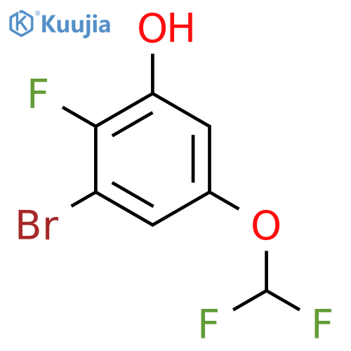 3-Bromo-5-difluoromethoxy-2-fluorophenol structure