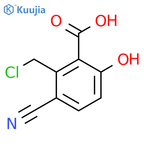 2-Chloromethyl-3-cyano-6-hydroxybenzoic acid structure