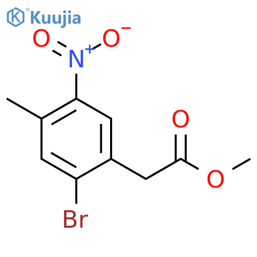 Methyl 2-bromo-4-methyl-5-nitrophenylacetate structure