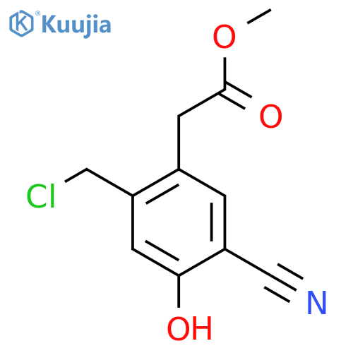 Methyl 2-chloromethyl-5-cyano-4-hydroxyphenylacetate structure