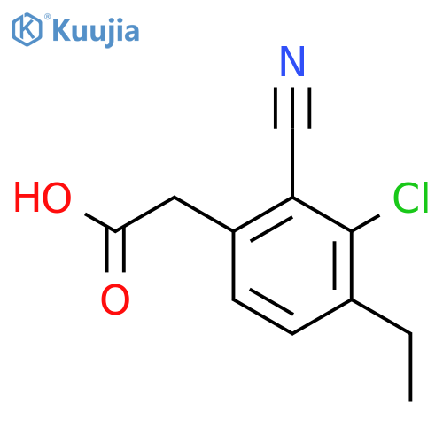 3-Chloro-2-cyano-4-ethylphenylacetic acid structure
