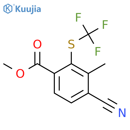 Methyl 4-cyano-3-methyl-2-(trifluoromethylthio)benzoate structure
