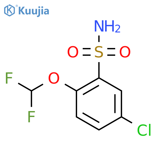 5-Chloro-2-(difluoromethoxy)benzene-1-sulfonamide structure