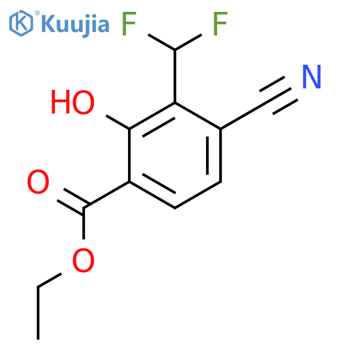 Ethyl 4-cyano-3-difluoromethyl-2-hydroxybenzoate structure