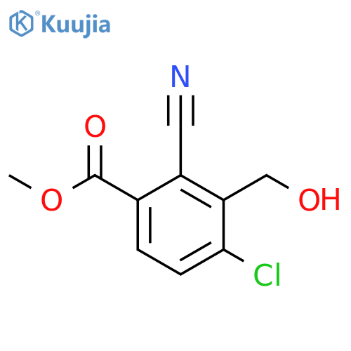 Methyl 4-chloro-2-cyano-3-(hydroxymethyl)benzoate structure