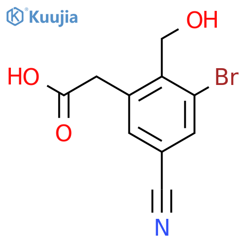 3-Bromo-5-cyano-2-(hydroxymethyl)phenylacetic acid structure