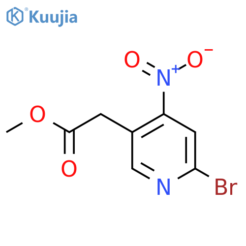 Methyl 2-bromo-4-nitropyridine-5-acetate structure