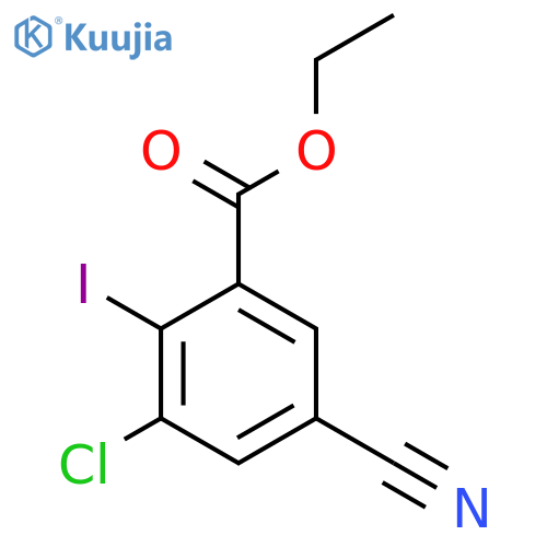Ethyl 3-chloro-5-cyano-2-iodobenzoate structure