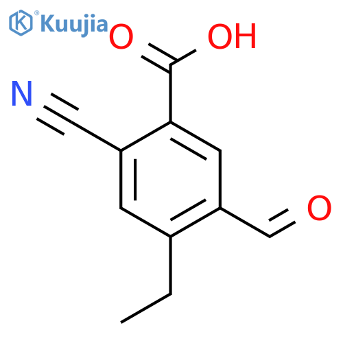 2-Cyano-4-ethyl-5-formylbenzoic acid structure