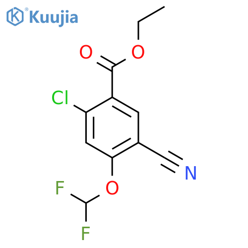 Ethyl 2-chloro-5-cyano-4-(difluoromethoxy)benzoate structure