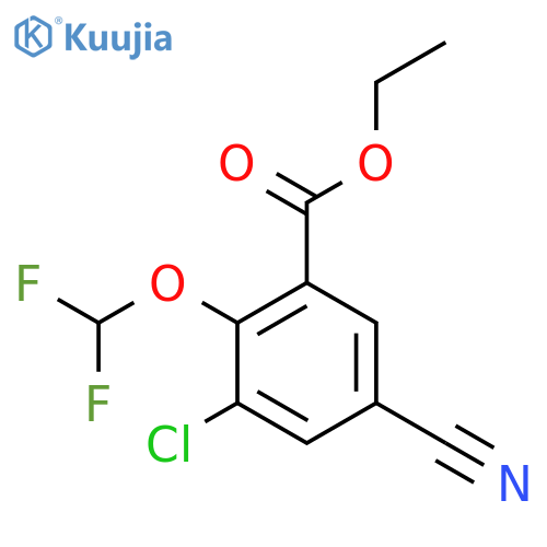 Ethyl 3-chloro-5-cyano-2-(difluoromethoxy)benzoate structure