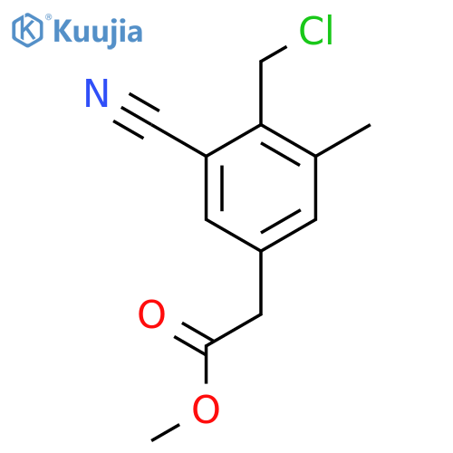 Methyl 4-chloromethyl-3-cyano-5-methylphenylacetate structure