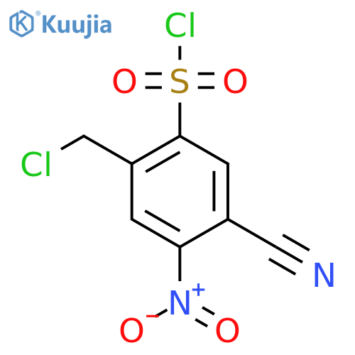 2-Chloromethyl-5-cyano-4-nitrobenzenesulfonyl chloride structure