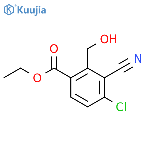 Ethyl 4-chloro-3-cyano-2-(hydroxymethyl)benzoate structure