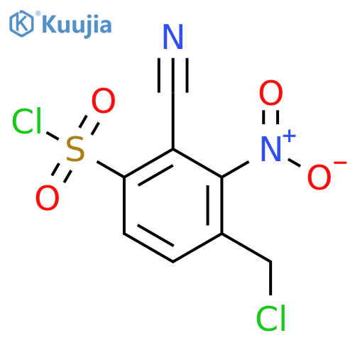 4-Chloromethyl-2-cyano-3-nitrobenzenesulfonyl chloride structure