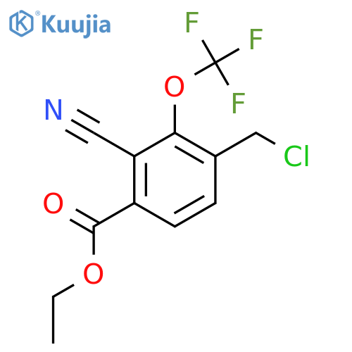 Ethyl 4-chloromethyl-2-cyano-3-(trifluoromethoxy)benzoate structure