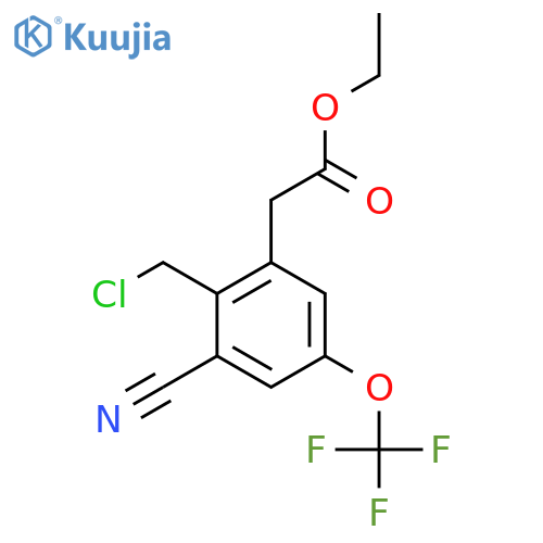 Ethyl 2-chloromethyl-3-cyano-5-(trifluoromethoxy)phenylacetate structure