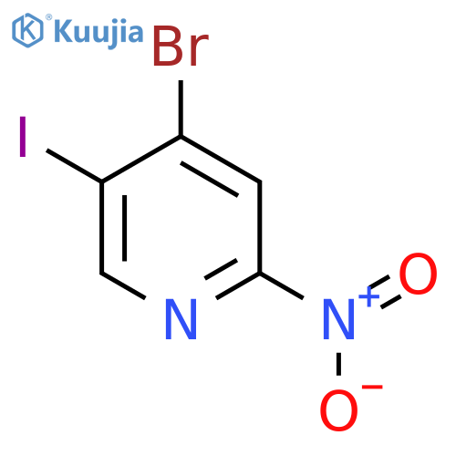 4-Bromo-5-iodo-2-nitropyridine structure