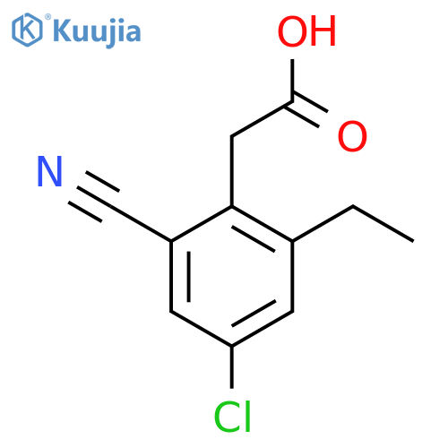 4-Chloro-2-cyano-6-ethylphenylacetic acid structure