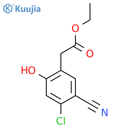 Ethyl 4-chloro-5-cyano-2-hydroxyphenylacetate structure