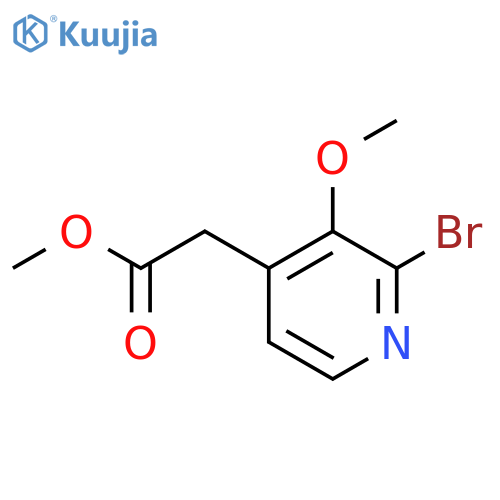 Methyl 2-bromo-3-methoxypyridine-4-acetate structure