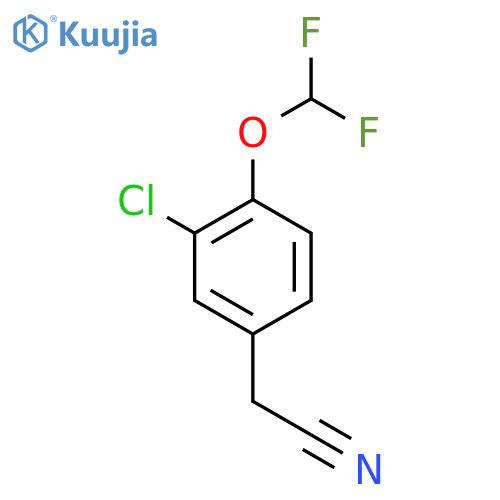 2-[3-Chloro-4-(difluoromethoxy)phenyl]acetonitrile structure