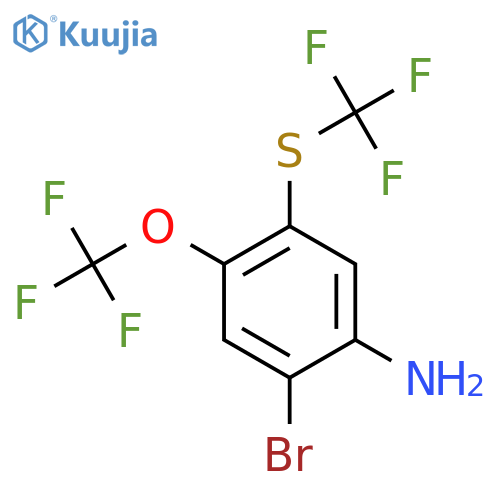 2-Bromo-4-trifluoromethoxy-5-(trifluoromethylthio)aniline structure