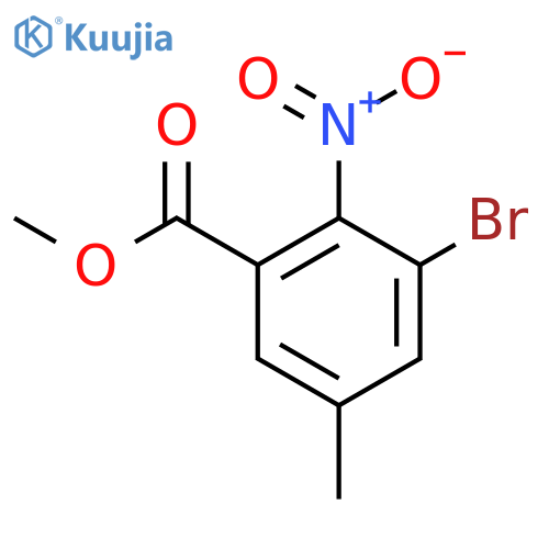 Methyl 3-bromo-5-methyl-2-nitrobenzoate structure