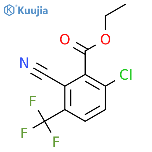 Ethyl 6-chloro-2-cyano-3-(trifluoromethyl)benzoate structure