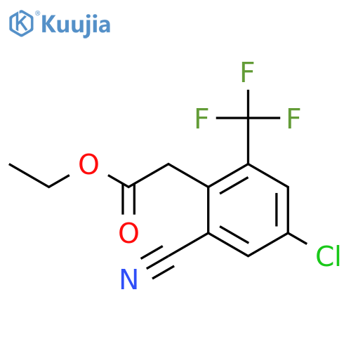 Ethyl 4-chloro-2-cyano-6-(trifluoromethyl)phenylacetate structure